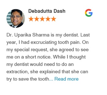 Debadutta review for Bellevue Azalea Dentistry on google