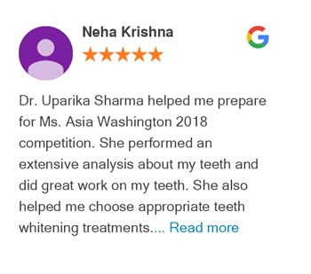 Neha review for Bellevue Azalea Dentistry on google