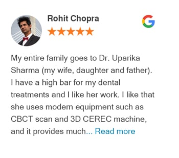 Rohit review for Bellevue Azalea Dentistry on google