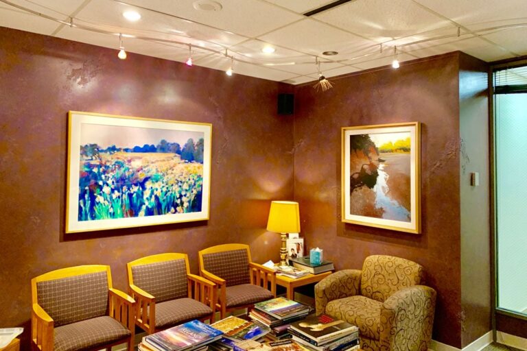 Dental treatment chair and patient care room in a Bellevue dental office